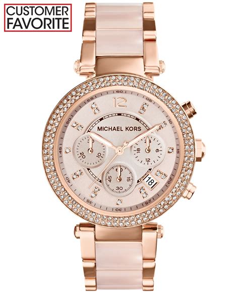 michael kors women's parker rose gold watch|Michael Kors mk5896.